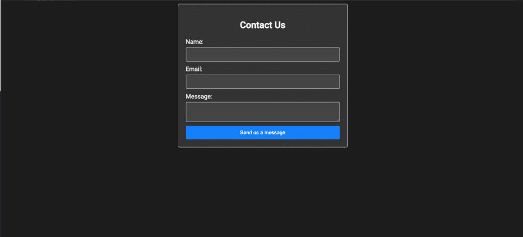 The contact form that we have developed in this guide