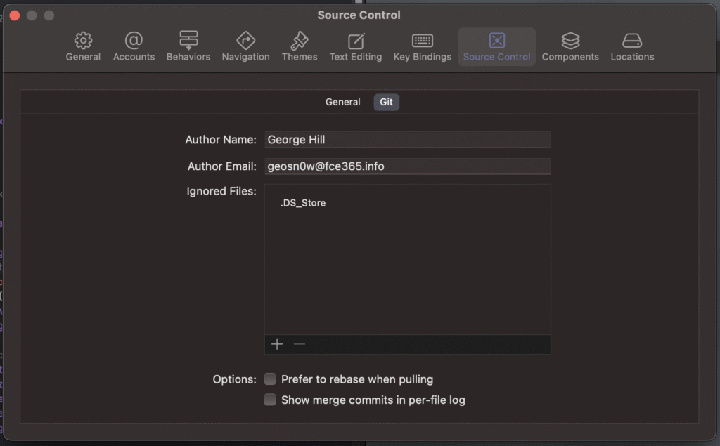 Configure Xcode Source Control and git ignore files SEO Banzai Configure Xcode Source Control and git ignore files